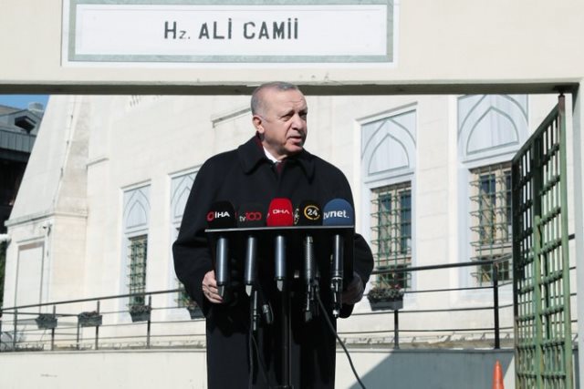 Cumhurbaşkanı Erdoğan, cuma namazı sonrası gündeme dair değerlendirmelerde