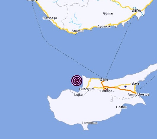 Akdeniz açıkları 4,3 büyüklüğündeki depremle